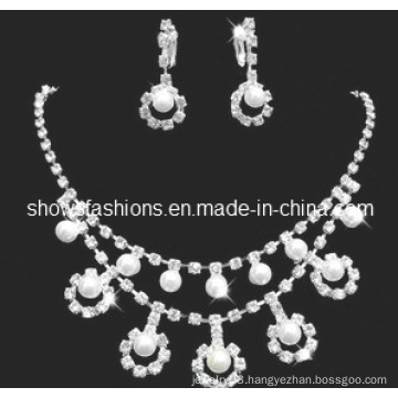 Bridal Jewelry Sets/Shiny Pearl & Crystal Fashion Jewelry Sets/ Necklace and Earrings Sets (XJW12237)